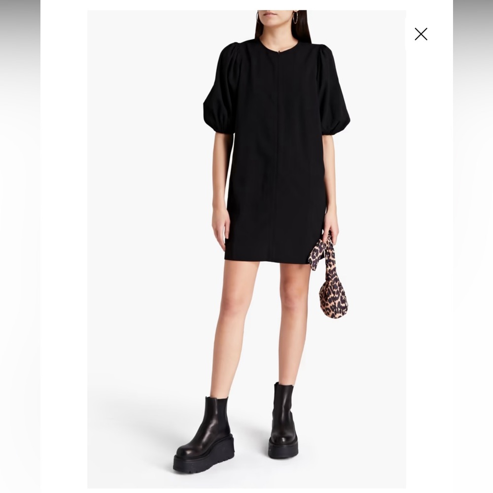 GANNI Crepe Mini Dress